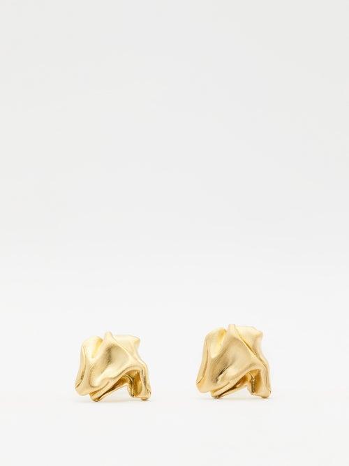 Completedworks - Crushed 14kt Recycled Gold-vermeil Earrings - Womens - Gold