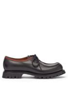 Matchesfashion.com Gucci - Jasper Web-stripe Leather Derby Shoes - Mens - Black
