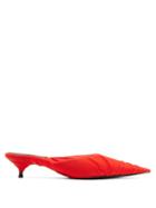 Matchesfashion.com Balenciaga - Draped Jersey Point Toe Mules - Womens - Red