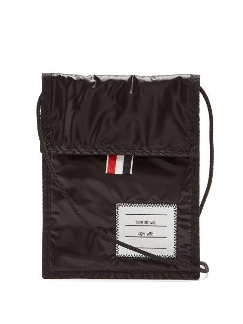 Matchesfashion.com Thom Browne - Logo-appliqu Velcro Pouch - Mens - Black