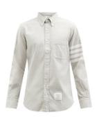 Thom Browne - Striped Cotton-flannel Shirt - Mens - Grey
