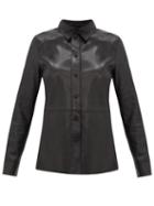 Matchesfashion.com Stand Studio - Gabi Leather Shirt - Womens - Black