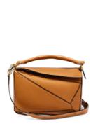 Matchesfashion.com Loewe - Puzzle Small Grained Leather Cross Body Bag - Womens - Tan