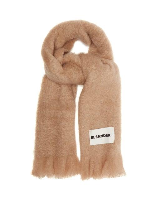 Matchesfashion.com Jil Sander - Fringed Mohair-blend Scarf - Womens - Beige