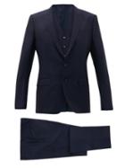 Matchesfashion.com Dolce & Gabbana - Martini-fit Virgin Wool-blend Three-piece Suit - Mens - Navy