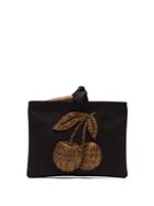 Sanayi 313 Ciliega Embroidered Faille Clutch