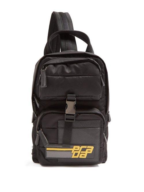 Matchesfashion.com Prada - Logo Patch Nylon Backpack - Mens - Black