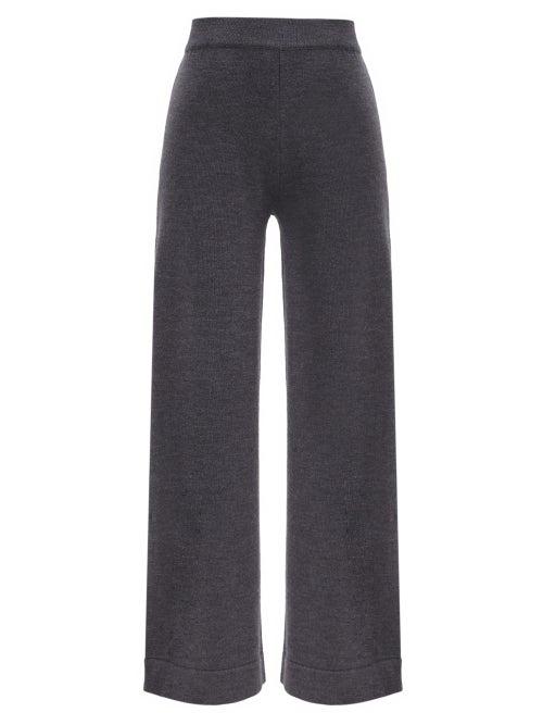 Matchesfashion.com Max Mara Leisure - Renna Trousers - Womens - Dark Grey