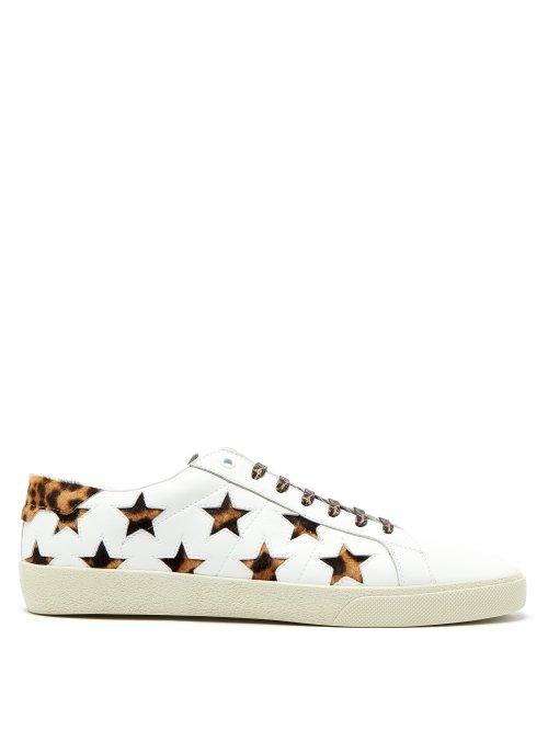 Matchesfashion.com Saint Laurent - Court Classic Low Top Leather Trainers - Mens - White Multi