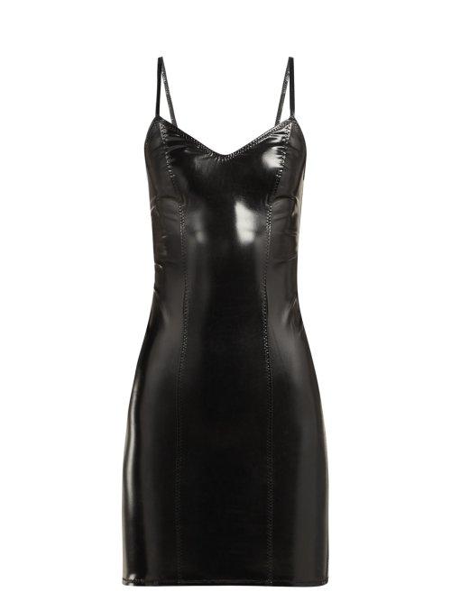 Matchesfashion.com Lisa Marie Fernandez - Tank Pvc Mini Dress - Womens - Black