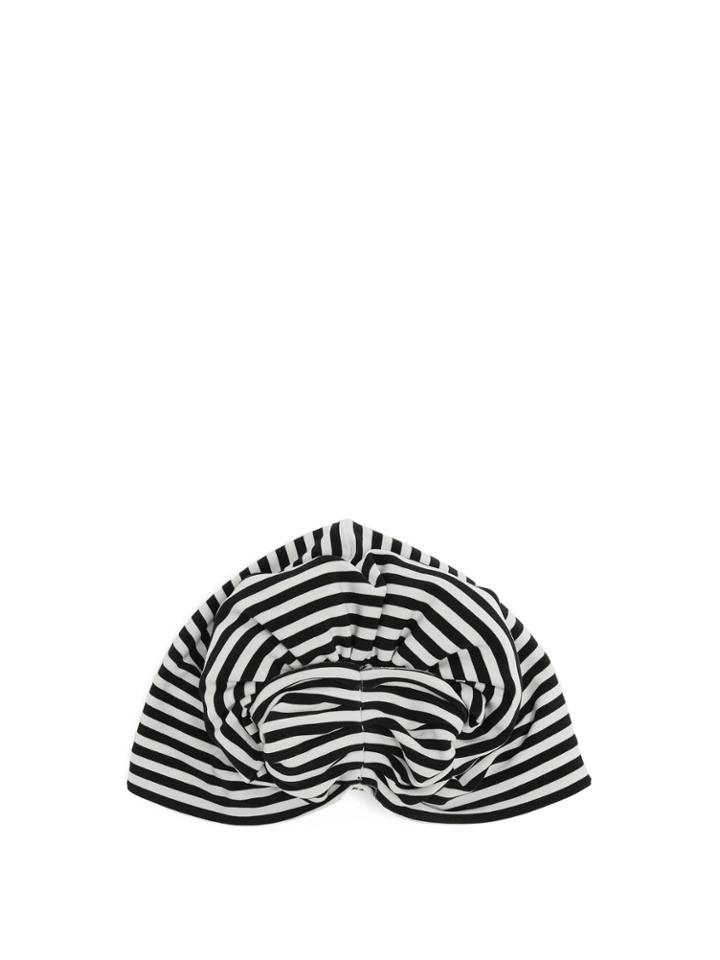 Norma Kamali Striped Fan Turban