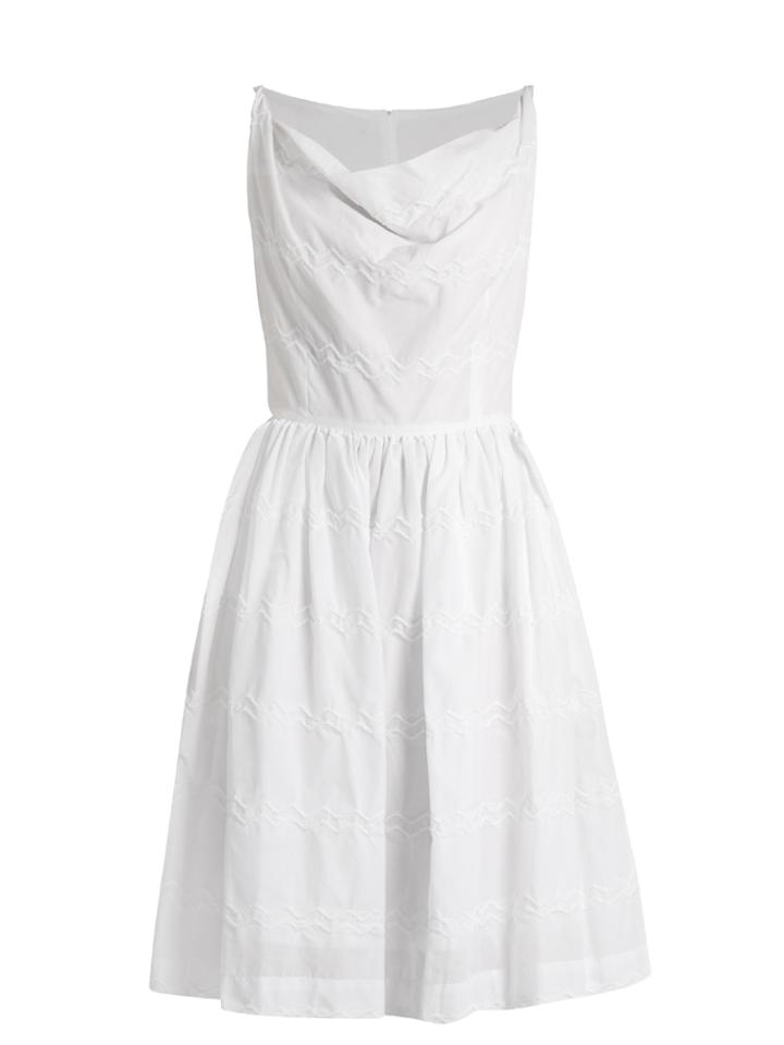 Vivienne Westwood Anglomania Twisted Monroe Zigzag-stitched Skater Dress