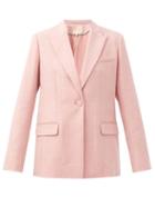 Matchesfashion.com Roksanda - Antalya Single-breasted Wool-blend Blazer - Womens - Light Pink