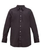Matchesfashion.com Wooyoungmi - Long Sleeved Cotton Poplin Shirt - Mens - Black