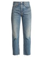 Matchesfashion.com Re/done Originals - Rigid Stove Pipe High Rise Jeans - Womens - Denim