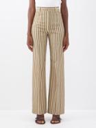 Jacquemus - Sauge Striped Canvas Trousers - Womens - Beige Brown
