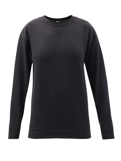 Matchesfashion.com Lululemon - All Yours Crew-neck Cotton-blend Jersey Sweatshirt - Womens - Black