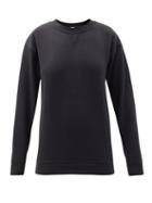 Matchesfashion.com Lululemon - All Yours Crew-neck Cotton-blend Jersey Sweatshirt - Womens - Black