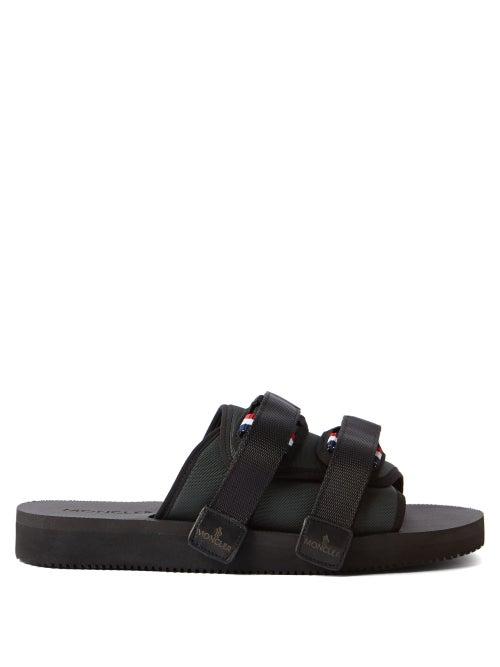 Moncler - Slideworks Nylon Slides - Mens - Khaki