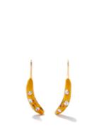 Marni - Banana Crystal Earrings - Womens - Yellow