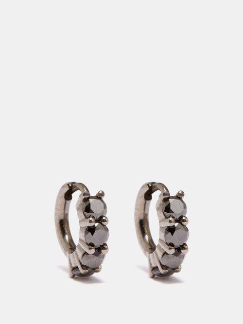 Melissa Kaye - Sadie Diamond & 18kt Gold Earrings - Womens - Black