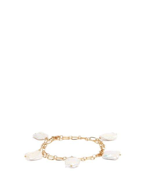 Matchesfashion.com Timeless Pearly - Baroque Pearl Chain Anklet - Womens - White