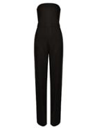 Stella Mccartney Malorie Strapless Wide-leg Wool Jumpsuit