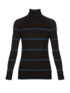 Fendi Striped Roll-neck Wool Sweater