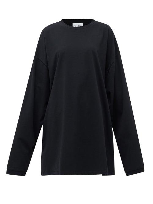 Matchesfashion.com Raey - Oversized Recycled-yarn Cotton-blend T-shirt - Womens - Black