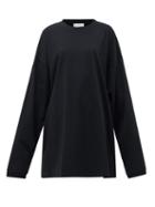 Matchesfashion.com Raey - Oversized Recycled-yarn Cotton-blend T-shirt - Womens - Black
