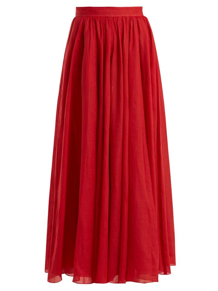 Three Graces London Arlene Panelled Ramie Maxi Skirt