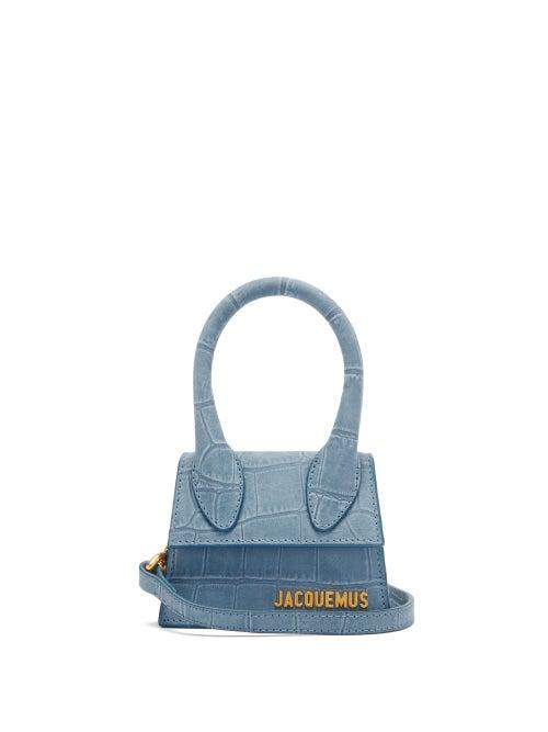 Matchesfashion.com Jacquemus - Le Chiquito Croc-embossed Leather Cross-body Bag - Womens - Blue