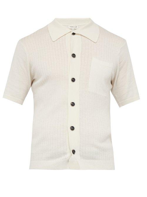 Matchesfashion.com You As - Harvey Ribbed Cotton Blend Shirt - Mens - White