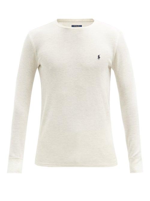 Matchesfashion.com Polo Ralph Lauren - Logo-embroidered Cotton-blend Pyjama Top - Mens - Beige
