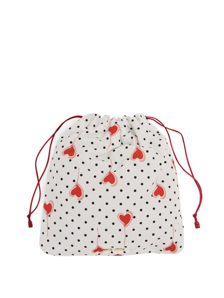 Miu Miu Heart-print Nylon Pouch