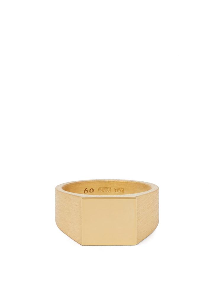 All Blues Polished And Brushed Gold-plated Ring