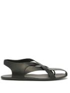 The Row - Spider Leather Slingback Sandals - Womens - Black