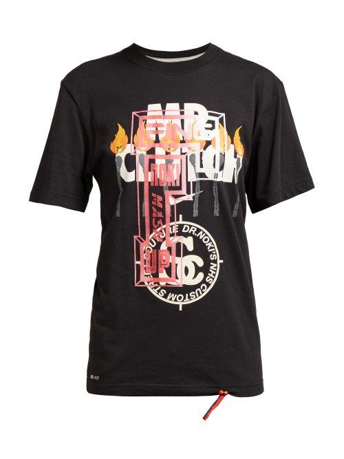 Matchesfashion.com Noki - Customised Street Couture Cotton T Shirt - Womens - Black Multi