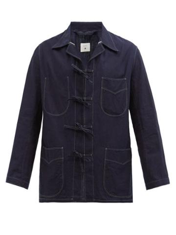 L.e.j - Tie-fastened Denim Jacket - Mens - Indigo