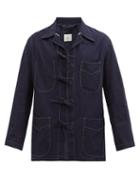 L.e.j - Tie-fastened Denim Jacket - Mens - Indigo