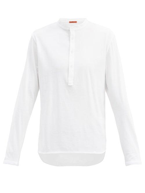 Matchesfashion.com Barena Venezia - Nalin Cotton Henley Shirt Top - Mens - White
