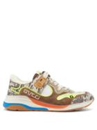 Matchesfashion.com Gucci - Ultrapace Leather And Mesh Trainers - Womens - Beige White
