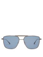 Matchesfashion.com Garrett Leight - Convoy 56 Aviator Sunglasses - Mens - Silver