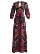 Matchesfashion.com Etro - Varo Sequin Embroidered Silk Gown - Womens - Black Multi
