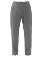 Matchesfashion.com Oliver Spencer - Elasticated-waist Cotton-blend Trousers - Mens - Dark Grey