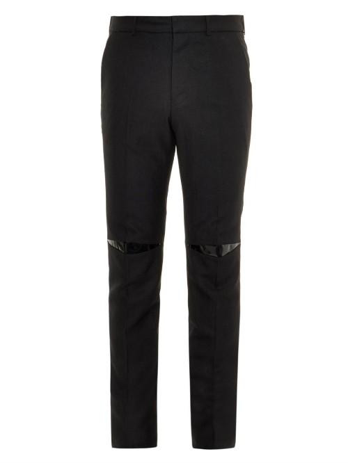Alexander Mcqueen Contrast-insert Wool Trousers