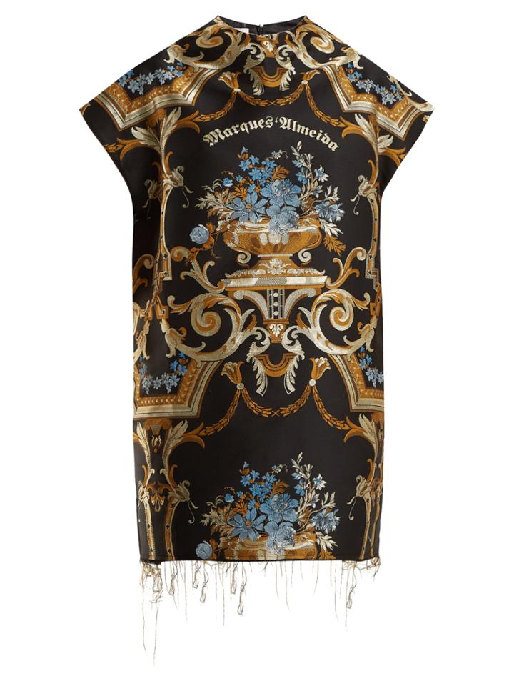 Marques'almeida Frayed-hem Brocade Dress
