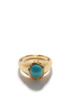 Ladies Jewellery By Alona - Ocean Breeze Turquoise & Gold-plated Ring - Womens - Blue Gold