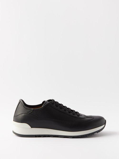 John Lobb - Hurlingham Leather Trainers - Mens - Black