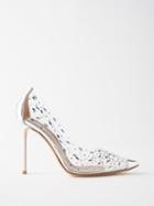 Gianvito Rossi - Plexi 105 Crystal-embellished Pvc Pumps - Womens - Silver Multi